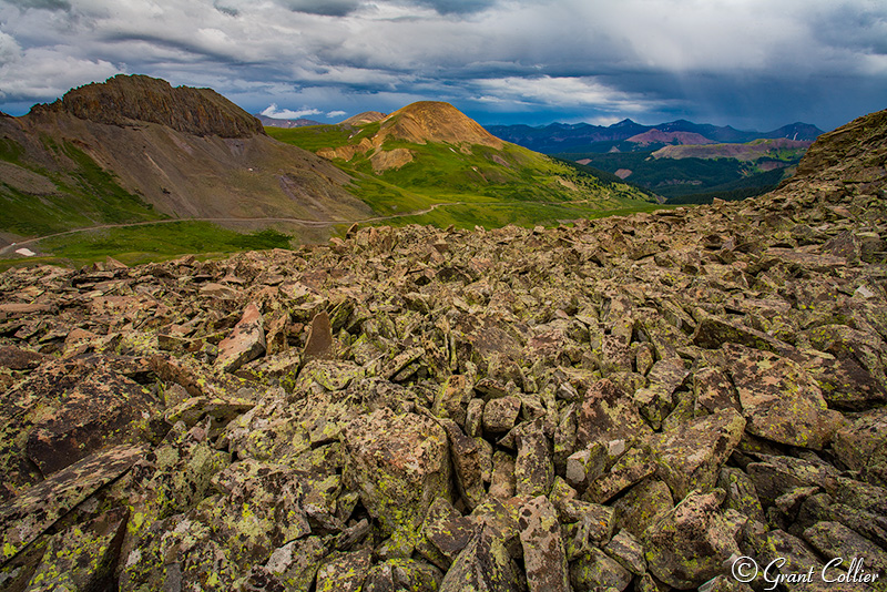 Stony Pass, rocks, lichen, landscape photography