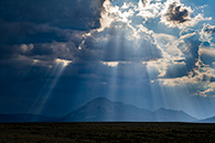 Crepuscular Rays over the Rocky Mountains