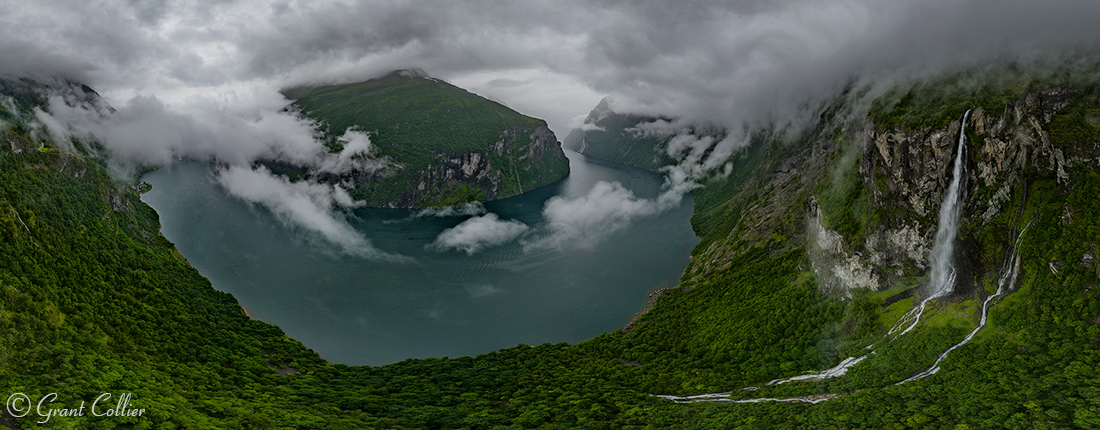 Gjerdefossen Waterfall in Sunnylvsfjorden, Norway
