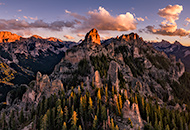 Aerial view of the Pinnacles in the Cimarron Mountains