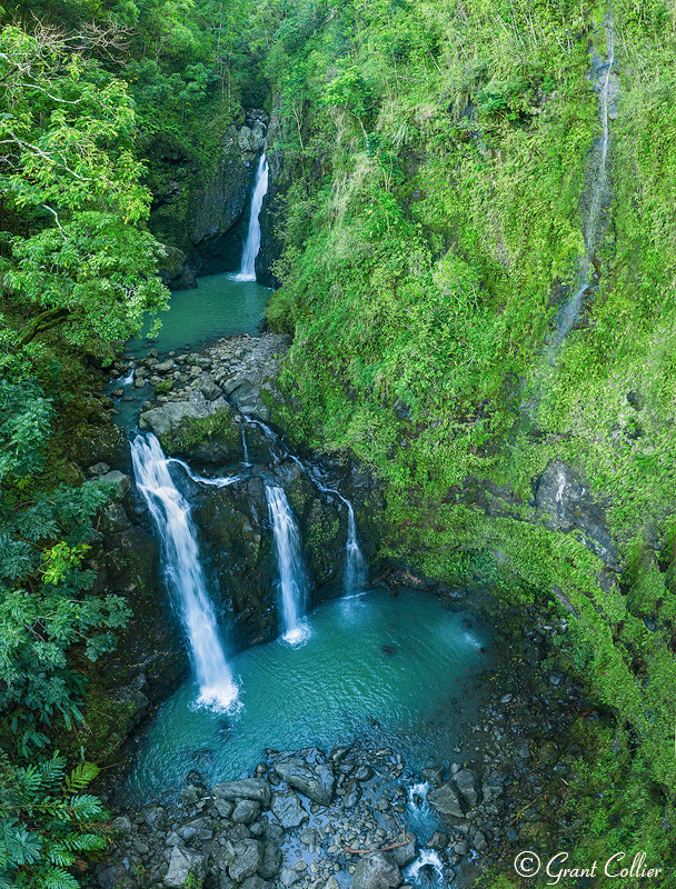 Upper Waikani Falls, Hana Highway, Maui