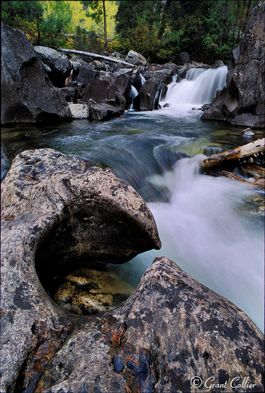 Scenic waterfall in northern Colorado.